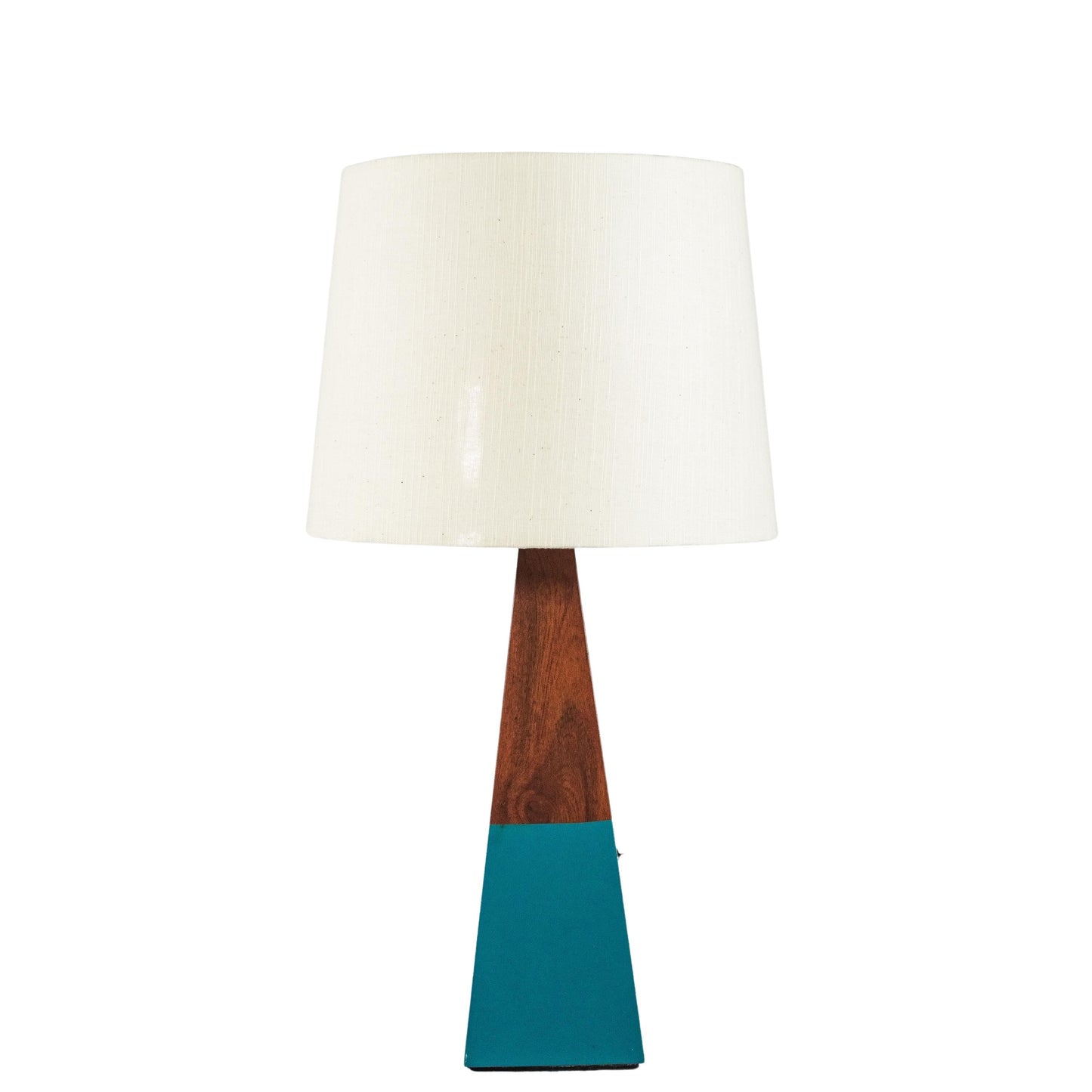 Pyramid Wooden Two Tone Lamp